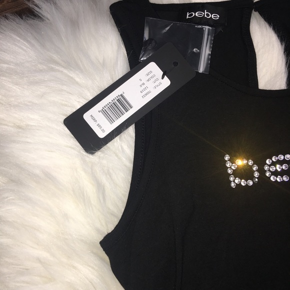 Bebe stretch dress sz small fit m too nwt - Picture 3 of 4